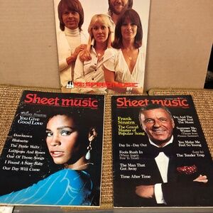 Vintage Sheet Music Magazines & Best of ABBA Song Book